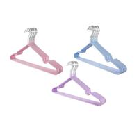 Perchas Ropa Non-Slip Hangers Heavy Space Saving Metal & Rubber Coating Clothes For Jeans Slacks Suit Coat Rack(Pink bluePurple30pcs)