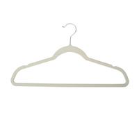 Perchas Ropa Percha de Terciopelo Antideslizante 45/35/30 cm, con Gancho y Flocado, Ideal for Tiendas Ropa, Abrigos sin Rastro(White 1,Adult 45CM 10pc)