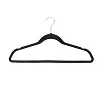 Perchas Ropa Percha de Terciopelo Antideslizante 45/35/30 cm, con Gancho y Flocado, Ideal for Tiendas Ropa, Abrigos sin Rastro(Black 1,Children 30CM 10pc)