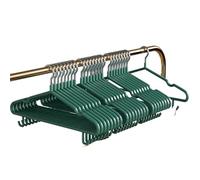 Perchas Ropa Perchas de Metal Antideslizantes con Ganchos for Trajes, Abrigos y Ropa, sin Dejar Rastro, Muescas Redondas, 10 Unidades(Green)