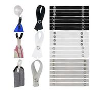 Perchas sin Costura para Textiles, Paquete de 24, Lazos de 150 x 12 mm, Juego de Tres Colores, con Cierre a presión, lengüetas de suspensión para paño de Cocina, Toalla, Trapo, Tela