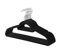 Perchas - Terciopelo Antideslizante Perchas de Ropa Terciopelo Negro, Fieltro Flocado Antideslizante, Gancho Giratorio 360, 1-30 Uds(20Pcs)