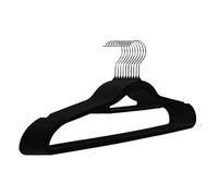 Perchas - Terciopelo Antideslizante Perchas Terciopelo Flocado Negro 10/20/30/50 Uds(10pcs)