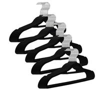 Perchas - Terciopelo Antideslizante Perchas Terciopelo Flocado Negro 10/20/30/50 Uds(50pcs)