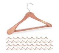Perchas traje 40 unidades color marrón perchas de madera perchas antideslizantes