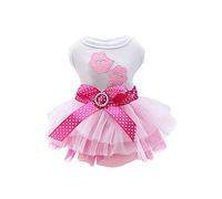 Perchas transpirables para ropa de mascota para primavera y verano (rosa, L)