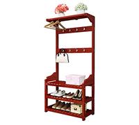 Perchero 3 en 1, estante independiente para entrada y dormitorio, fácil acceso a ropa, zapatos y sombreros, solución de muebles portátil para la nización del hogar