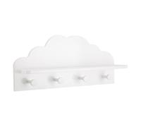Perchero 4 colgadores mdf blanco 12x48x22cm