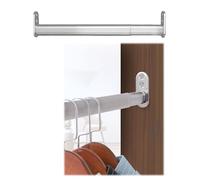 Perchero ajustable de acero inoxidable de 40140 cm, barra extensible resistente para armario, ducha, balcón, solución duradera y que ahorra espacio (plata, 1.32 m)