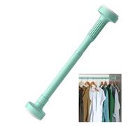 Perchero ajustable de acero inoxidable sin taladrar, diseño que ahorra espacio, longitud extensible, 110190 cm, color verde, perfecto para colgar prendas y organizar espacios