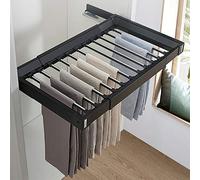 Perchero ajustable extraíble con sistema de amortiguación, para armario, bufanda y jeans, riel deslizante para armario, se adapta a 45 a 120 cm de ancho (tamaño: 60 85) x 46 cm