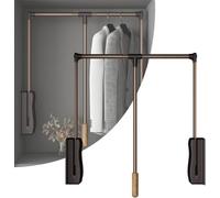 Perchero ajustable para armario extraíble de 30 kg, ancho de 89 cm, 121 cm, diseño retráctil, ahorra espacio, fácil de instalar