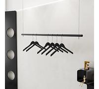Perchero ajustable para colgar en el techo, resistente, para exhibición comercial de ropa, tienda minorista, exhibición de ventana de acero para una mayor visibilidad y eficiencia del espacio