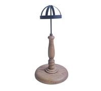 Perchero ajustable vintage de hierro forjado y madera 35-50 cm altura con soporte exhibición for sombrero capucha Base estilo antiguo