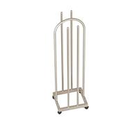 Perchero apilable para Almacenamiento de Ropa, Organizador de Perchas con 4 Ruedas para Centro Comercial (Plata)