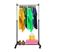 Perchero burro basic metálico con ruedas nyana home 92x75x42 cm extensible a 155 cm