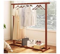 Perchero Burro De Madera De Pie para Ropa, Una Varilla con Estante De Almacenamiento, Pequeño Organizador De Ropa para La Habitación De Los Niños (Color : Walnut, Size : 80x40x125cm)