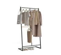 Newlux - Burro Ropa Resistente Hasta 15kg Hangy One 15 Doble Altura. Perchero Burro Ropa Metálico con Gran Estabilidad | Fácil Montaje | Base Antirayaduras | Espacio Pantalones (80x40x160cm) | Negro