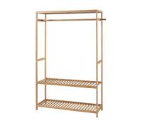 Perchero burro herøy con 3 estantes perchas bambú 165x100x35cm - natural [en.casa] 165 cm