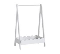 Perchero burro infantil vestnes con zapatero 99x66x38cm blanco [en.casa]