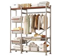 Perchero Burro Ropa, Armario Abiertos Madera, Multifuncional Resistente Perchero con Estante De Almacenamiento, Perchero De Pie para Dormitorios Sala De Estar