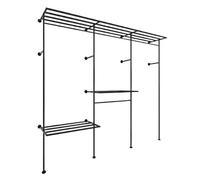 Perchero Burro Ropa Estante colgante de pared doble capa for tiendas ropa uso doméstico Dormitorio(XL)