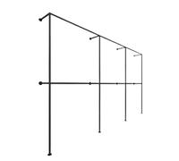 Perchero Burro Ropa Estante de exhibición montado en la pared con almacenamiento suspendido dos capas Dormitorio(Pequeño)