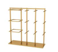 Perchero Burro Ropa Pantalones cortos isla estante de exhibición ropa interior tienda sujetador centro comercial colgante doble cara Dormitorio(Gold)