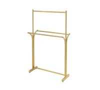 Perchero Burro Ropa Perchero nórdico de doble fila, suelo en capas, tienda ropa, balcón interior, colgante estable Dormitorio(Gold,Medio)