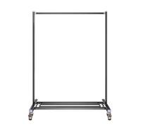 Perchero Burro Tendedero de Ropa de Aluminio Estable, Perchero de Ropa Minimalista con Estante Inferior y poleas for Colgar Ropa, Abrigos, Faldas.etc. Estante para Ropa (Color : Negro, Size : 112cm