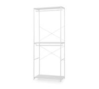 Perchero burro verdfjorg con 2 barras y estantes 200x80x40 cm - blanco [en.casa]