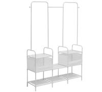 Perchero Burro y Zapatero Estantería Multiuso para Entrada Dormitorio Baño Pasillo Recibidor, Varios Cajones con Gran Capacidad de Almacenamiento