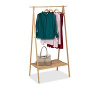 Perchero Colgador plegable Mueble de entrada 15 kg Perchero de bambú 4,2 kg