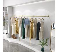 Perchero Tienda de Ropa,Perchero Comercial montado en la Pared Percha Resistente para Colgar Ropa,Estante de Almacenamiento Organizador de Dormitorio Multifuncional para organizar Ropa,centr