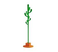 Perchero con forma de cactus con 8 ganchos creativo de madera maciza para entrada, pasillo, dormitorio, solución de almacenamiento colgante elegante y funcional