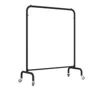 Perchero con ruedas, soporte de metal para ropa para dormitorio, venta al por menor y boutique, diseño que ahorra espacio (negro, 100 x 40 x 160 cm) - Solución de almacenamiento versátil
