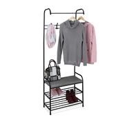 Perchero con zapatero Colgador de pie Mueble pasillo con banco Perchero de pie