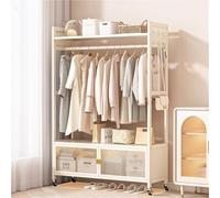 Perchero de alta resistencia con ruedas, multifuncional, portátil, para dormitorio, apartamento, sala de estar, solución de almacenamiento