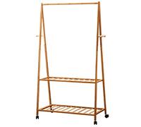 Perchero de bambú, almacenamiento independiente de zapatos para entrada, sala de estar, decoración de interiores, elegante nizer para abrigos y zapatos, muebles que ahorran espacio