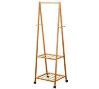 Perchero de bambú para almacenamiento de zapatos independiente para entrada, sala de estar, elegante decoración del hogar, diseño que ahorra espacio