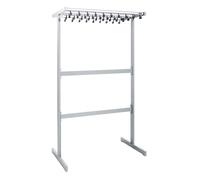 Perchero de barra por dos lados eurokraft pro, sin perchas