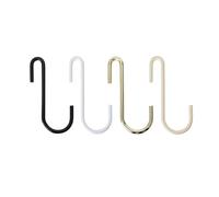 Perchero de diseño Gard, Plano, en Forma de S, para Barra de Ropa de 30 mm o Barra de Ganchos de Metal para Armario, Cocina, baño, Oficina, Garaje, cobertizo, Soporte de Acero Inoxidable, Muy Estable