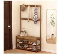 Perchero de entrada 3 en 1 con almacenamiento de zapatos, banco acolchado, multifuncional, para pasillo, sala de estar y entrada, diseño elegante y que ahorra espacio