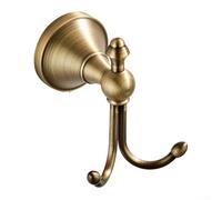 Perchero de latón antiguo pastoral individual para baño, colgador de ropa vintage montado en la pared para decoración del hogar