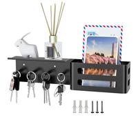 Perchero De Llaves | Con 4 Ganchos Organizador De Estante - Gancho De Llaves Soporte Decorativo De Pared | Para Correo Decoración Del Hogar Sala Dormitorio Apartamento Residencia Granja Pasillo Puerta