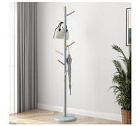 Perchero de madera con 7 ganchos, árbol de pasillo independiente para el hogar u oficina, ideal para abrigos, bufandas, bolsos, sombreros, corbatas y paraguas (color: D)