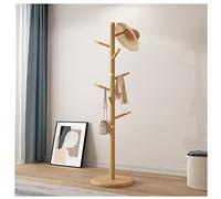 Perchero de madera con 7 ganchos para el hogar u oficina, ideal para abrigos, bufandas, bolsos, diseño elegante, fácil de montar, color: E