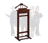 Perchero de madera independiente con cajón de almacenamiento grande, funda de goma para disfraces sin arrugas. Dimensiones: 44 x 17 x 17 pulgadas