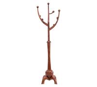 Perchero de madera maciza con 8 ganchos, colgador de ropa independiente estilo árbol con base estable para entrada, dormitorio, pasillo