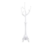 Perchero de madera maciza con 8 ganchos, colgador de ropa independiente estilo árbol con base estable para entrada, dormitorio, pasillo